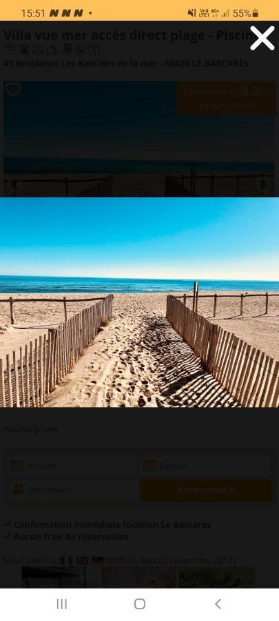 Villa 6 Couchages Spa Privatif, Acces Direct Mer, Piscine Le Barcarès Buitenkant foto